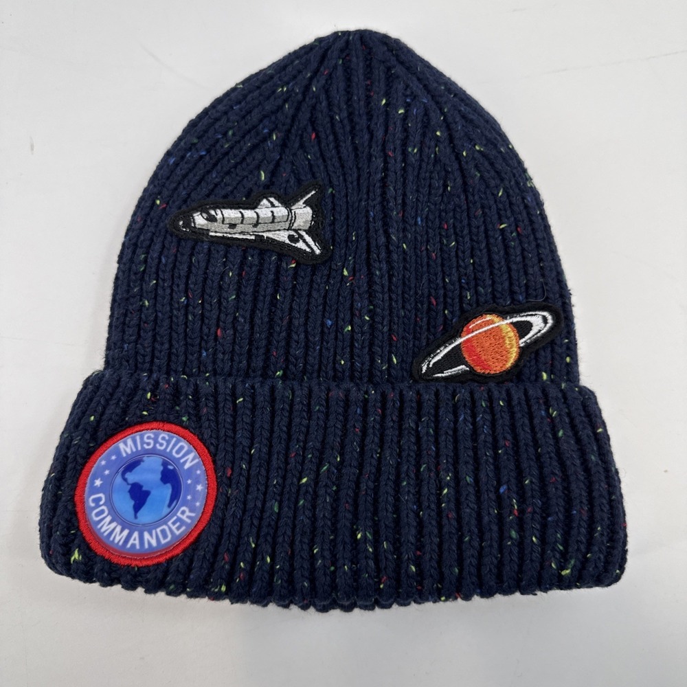 The Children's Place Boys Embroidered Space Beanie‎ - Blue Small (4-7)